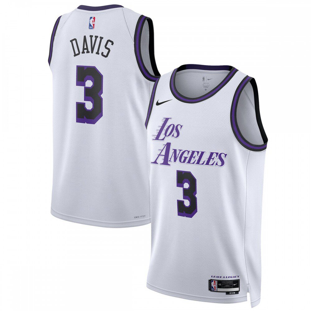 Anthony Davis Los Angeles Lakers Unisex 2022/23 Swingman Jersey - City Edition - White-Pro Kit Vault | Brand New 26/27 Sports Jerseys